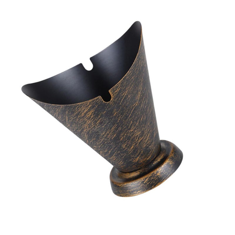 Retro Vintage Cast Iron Ashtray Compact Decorative Smoking Accessory for Home Office Bar - Image 2
