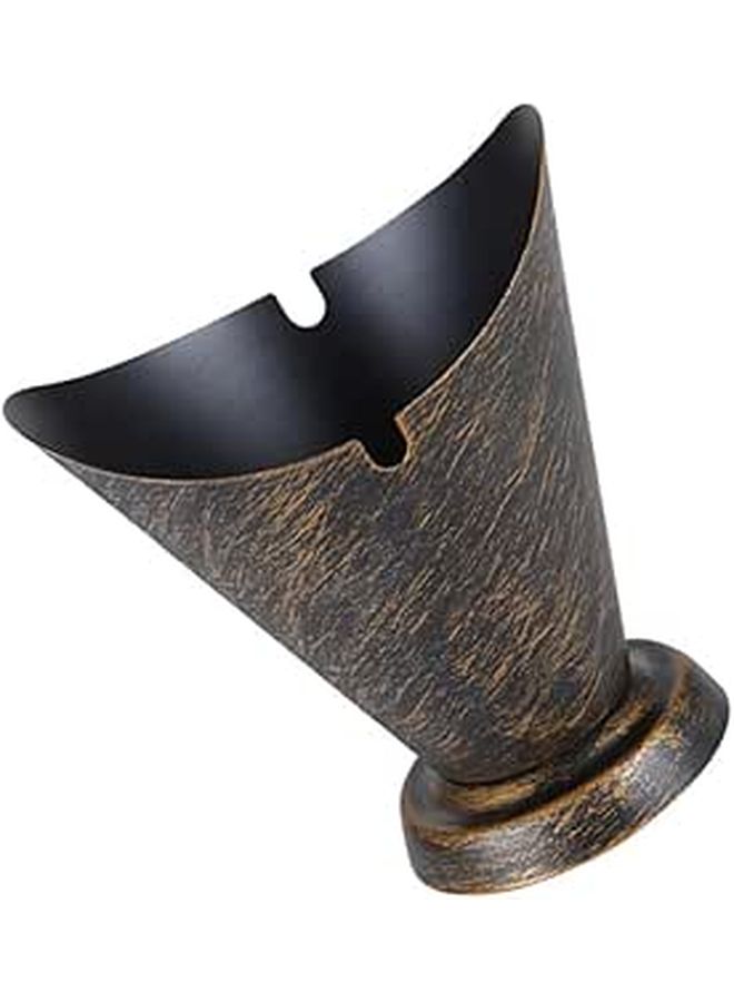 Retro Vintage Cast Iron Ashtray Compact Decorative Smoking Accessory for Home Office Bar - Image 1
