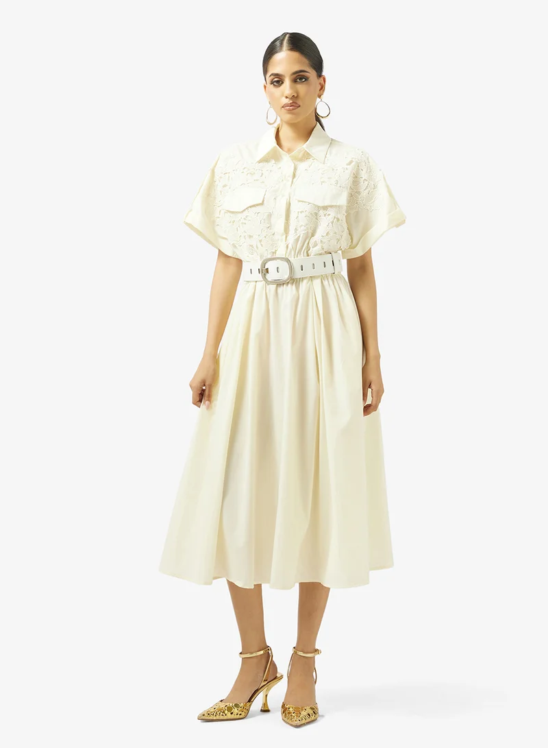 Khizana  Belted Shirt Dress for Women | Best Price UAE