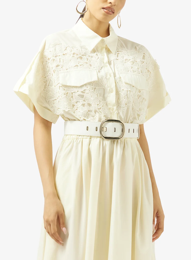 Khizana  Belted Shirt Dress for Women | Best Price UAE