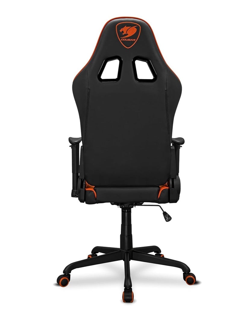 Cougar Armor Elite Gaming Chair – Black/Orange Ergonomic Reclining Chair with Head & Lumbar Support, 2D Armrests, Steel Frame, Premium PVC Leather - Image 5