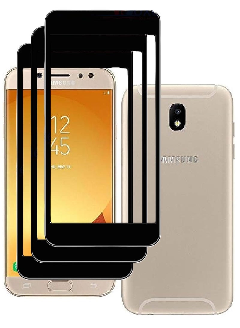 AINA 3 Pieces Tempered Glass Screen Protector 5D Designed For Samsung Galaxy J7 Pro Full Glue Edge to Edge Full Screen Coverage And Bubble Free - Image 1
