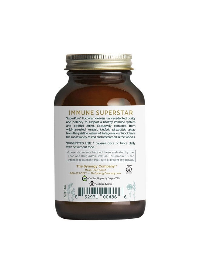 Pure Synergy Superpure Fucoidan Extract; 60 Capsules; Certified Organic; Nongmo; Vegan; Seaweed Extract; Supports A Healthy Immune System - Image 4