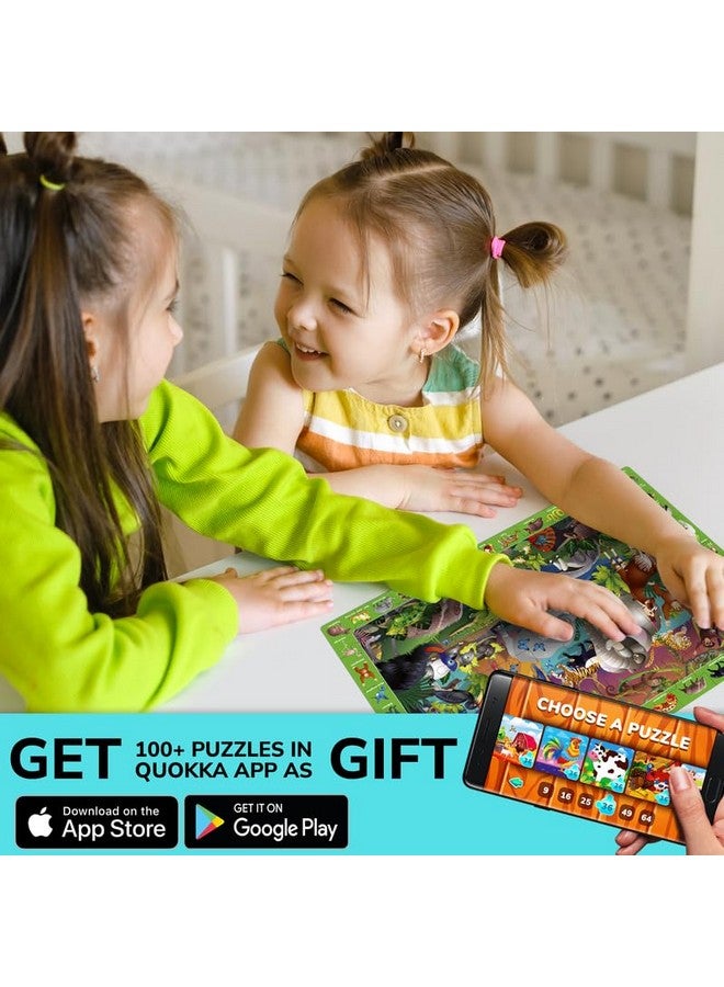QUOKKA Puzzles for Kids Ages 4-6 - 4 x 60 Puzzles for Toddlers 5-8 - Educational Search & Find Toy for 8-10 yo for Learning Forest Polar, USA National Park Animals & City Life - Image 5