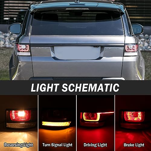 Clidr Tail Light For Range Rover Sport L494 2014 2015 2016 2017 Passenger Side Clear Rear Lamp Brake Light LR061588-B (Right) - Image 3