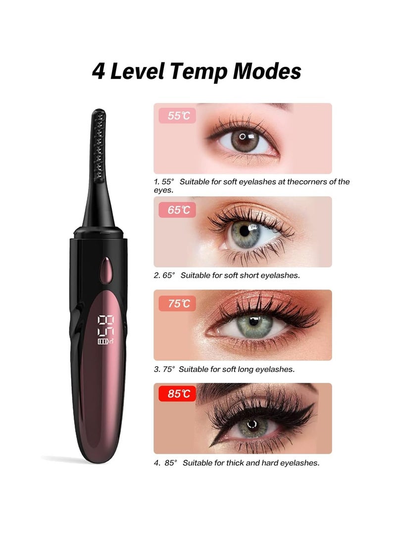 Heated Eyelash Curlers Fast Heat up Within 10s, Electric Eyelash Curler for Women, 24Hours Long Lasting, lash Curler Type C Rechargeable - Image 2