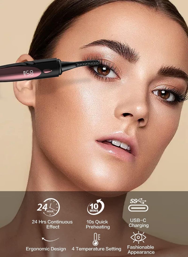 Heated Eyelash Curlers Fast Heat up Within 10s, Electric Eyelash Curler for Women, 24Hours Long Lasting, lash Curler Type C Rechargeable - Image 3