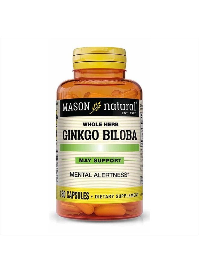 Mason Vitamins Ginkgo Biloba Leaves Powder, 500 mg per Capsule, 180 Gelatin Capsules - pzsku/Z81A6F8D22D575867EE0EZ/45/_/1683441006/835e891f-0fcf-4581-adfe-1de47dc6236e