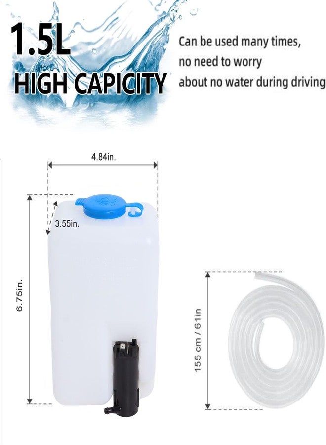 Wadoy Universal Windshield Washer Pump Reservoir Kit 99300 Fluid Reservoir Tank Bottle with Pump - Image 3