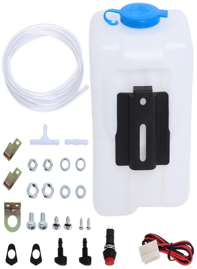 Wadoy Universal Windshield Washer Pump Reservoir Kit 99300 Fluid Reservoir Tank Bottle with Pump - Image 1