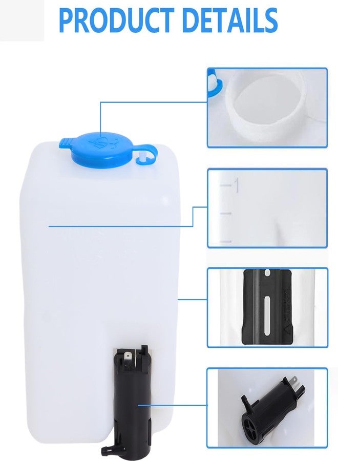Wadoy Universal Windshield Washer Pump Reservoir Kit 99300 Fluid Reservoir Tank Bottle with Pump - Image 2