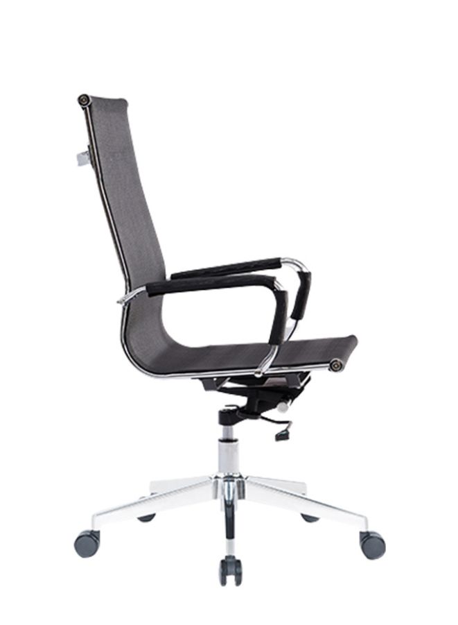 Fatio High Back Ergonomic Mesh Chair with Chrome Armrests & Chrome Base - Black Office Chair - Image 2