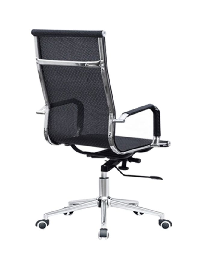 Fatio High Back Ergonomic Mesh Chair with Chrome Armrests & Chrome Base - Black Office Chair - Image 3