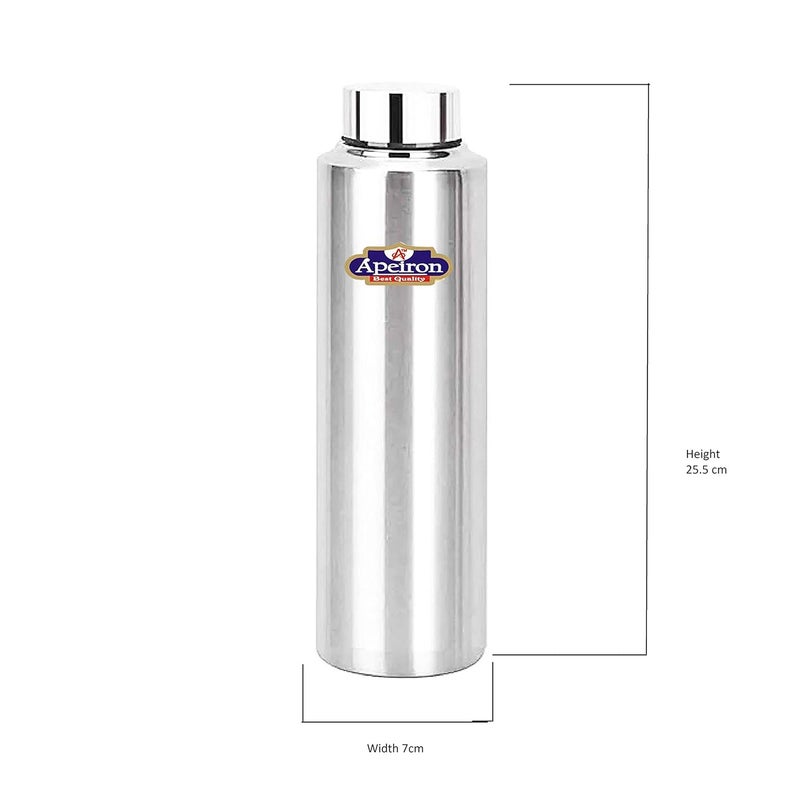 Apeiron Stainless Steel Fridge Bottle 1000ml Silver Leak Proof Bottle 1000ml red Dispenser with handle - Image 4