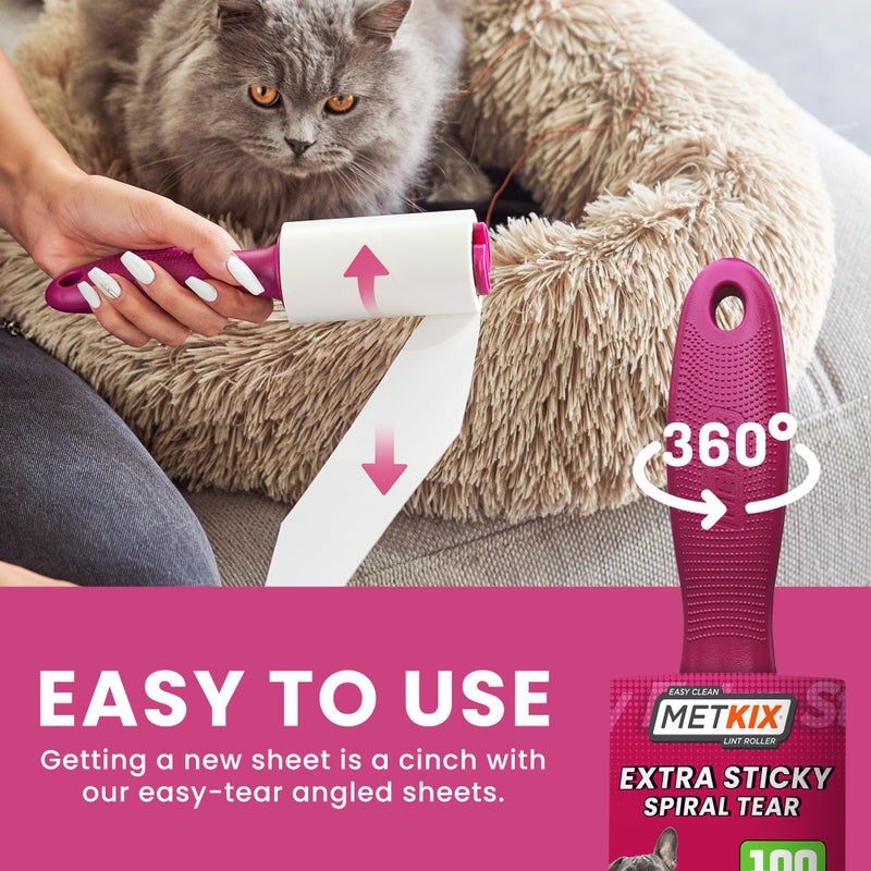 Metkix Lint Rollers for Pet Hair Extra Sticky, Special Cover Design, Pet Hair Remover, 400 Sheets - Image 4