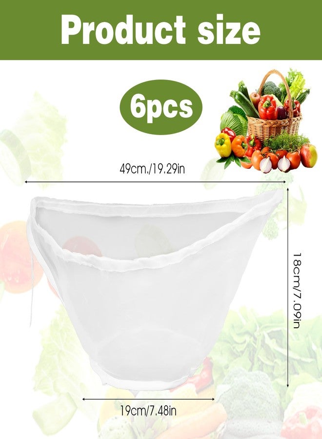 Andibro 6PCS Cheese Cloth Bags for Straining, Bowl-shaped Fine Mesh Cheese Cloths Filter Bag Nut Milk Bag Reusable Organic Food Filter Bag Suitable for Nut Juice Soy Dumpling Fillings - Image 2
