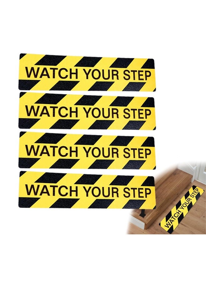 4 جهاز كمبيوتر شخصي مشاهدة خطوة الطابق ملصقات علامة تحذير ملصق لاصق شريط مضاد للانزلاق شريط كاش للسلامة في مكان العمل حذر الأرضية الرطبة - Image 1