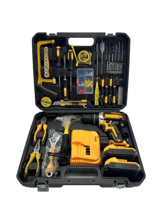 18V Cordless DIY Power Tool Set – Electric Drill, Angle Grinder, Jig Saw, Battery-Powered Drilling Rig | Multi-Tool Combo Kit for Home, Woodworking & Metal Craft - Image 1