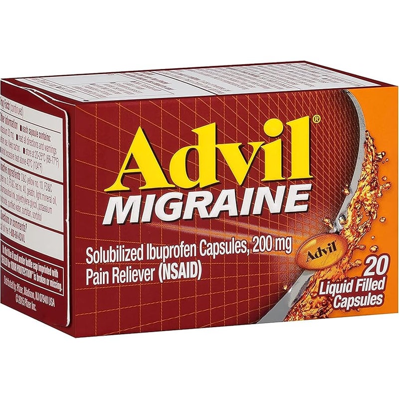 Advil Migraine Liquid Filled Capsules - 20 ct, Pack of 6 - Image 3