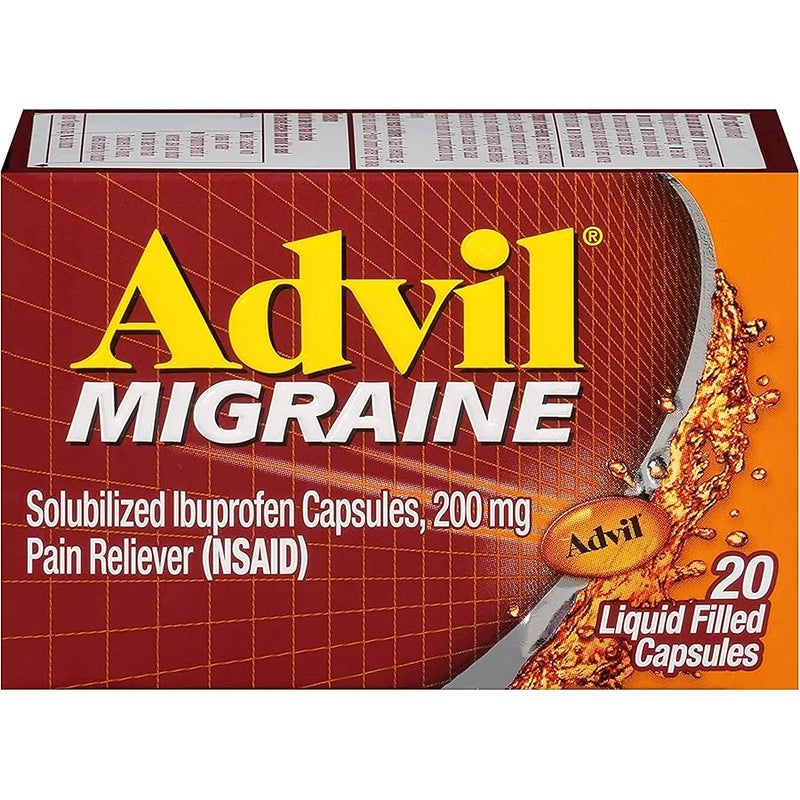 Advil Migraine Liquid Filled Capsules - 20 ct, Pack of 6 - Image 1