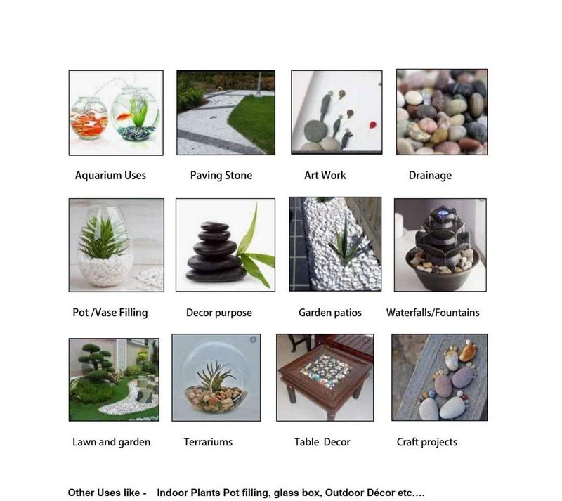 Creative Farmer 10Kg Unpolished White Pebbles Matty Unpolished Home Decorative Vase Fillers Stone 10Kg Q - Image 4