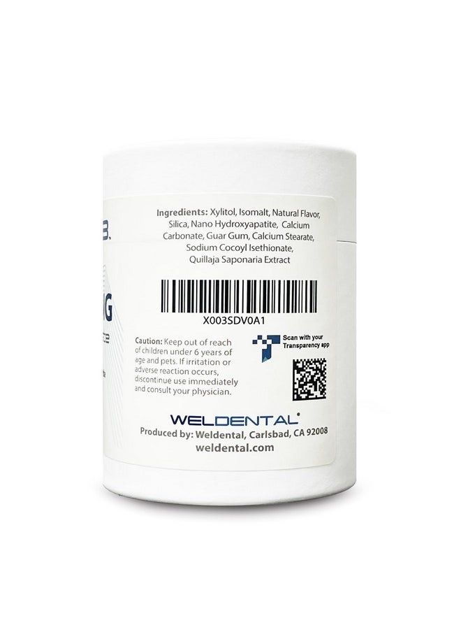 WELdental Weldental Chewtab Advanced Whitening Toothpaste Tablets with Nano-Hydroxyapatite 180 Count Refill (Peppermint)  - Image 2