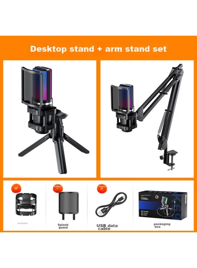 The Good Shepherd Good Shepherd Usb Computer Microphone, Desktop Condenser Microphone, Professional Recording Studio, Laptop Gaming, Voice And Video Conference Microphone, Noise Reduction, E-sports External Device Karaoke Equipment - Image 1