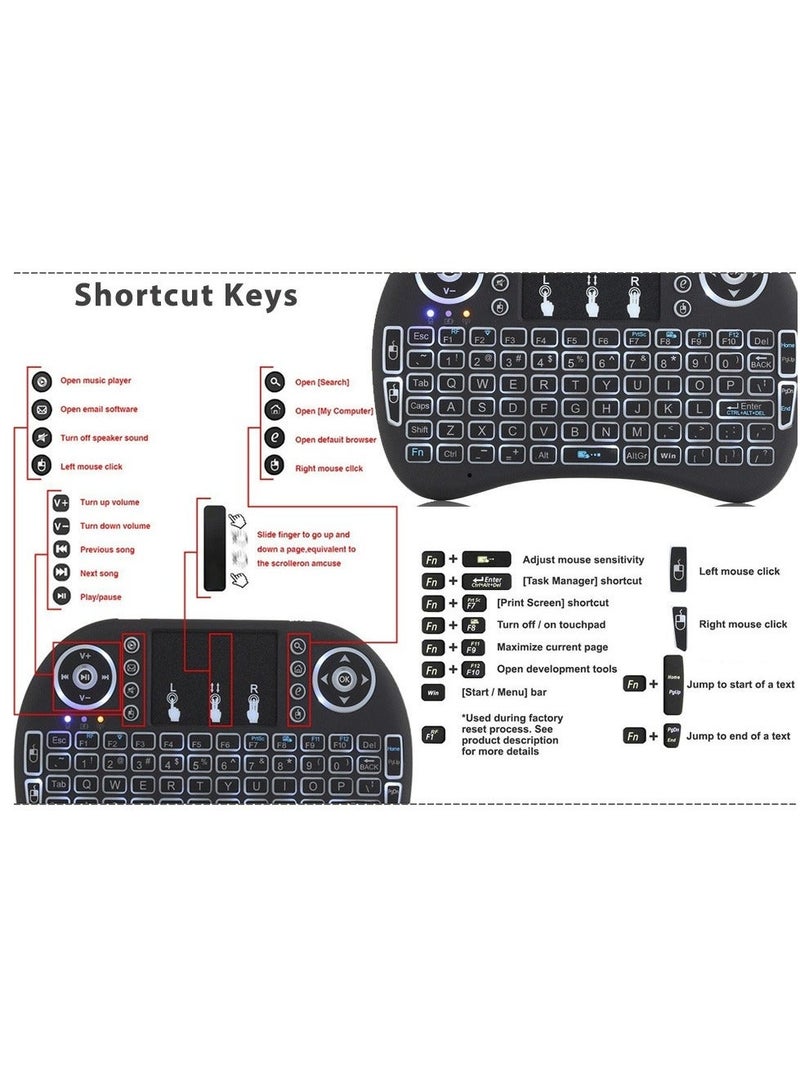 I8 Mini Wireless Keyboard 2.4G Air Mouse Remote Touchpad Use Dry Battery for Android TV Box PC - Image 4