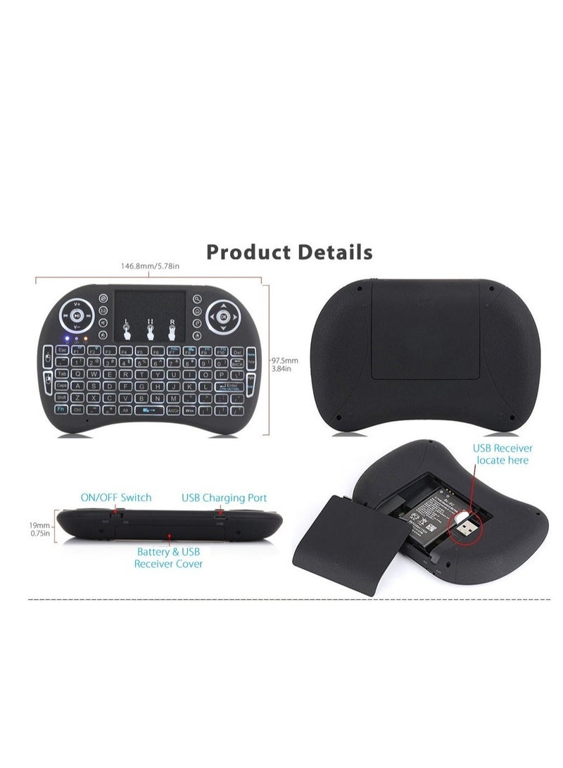 I8 Mini Wireless Keyboard 2.4G Air Mouse Remote Touchpad Use Dry Battery for Android TV Box PC - Image 5