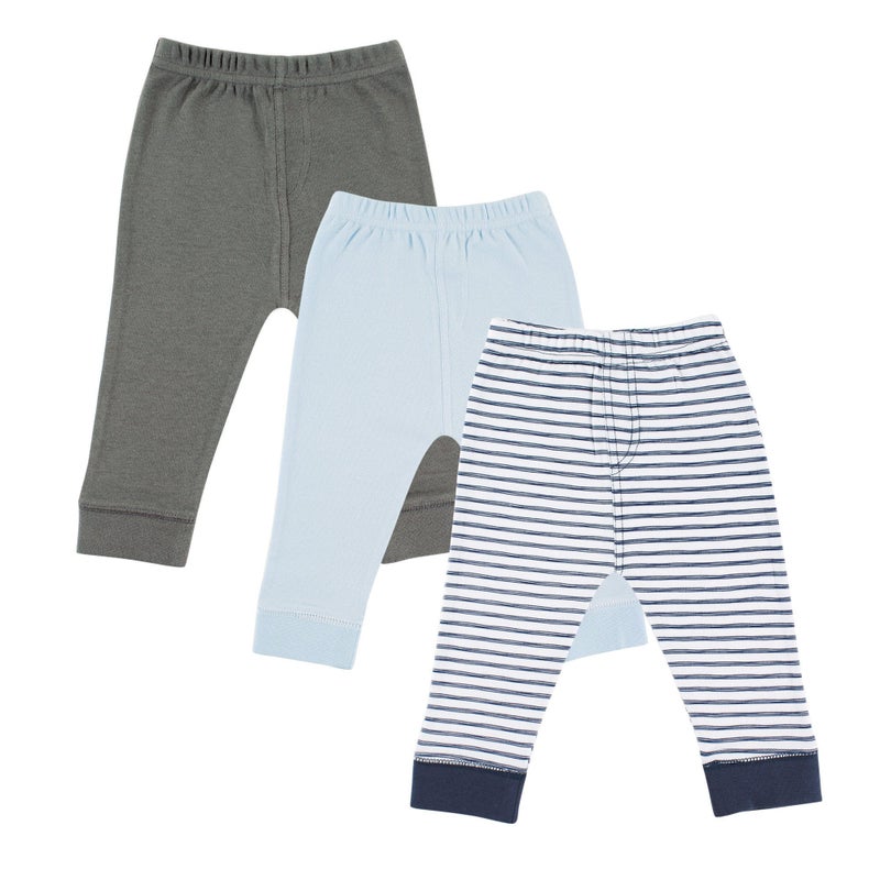 Luvable Friends Unisex Baby Cotton Pants, Navy Stripe, 3-6 Months - Image 5