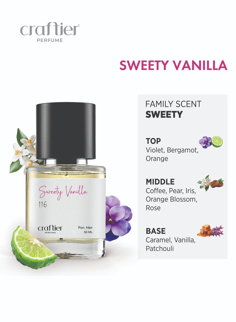 Craftier Perfume SWEETY VANILLA - Inspired of-THE ONLY ONE, Eau De Parfum for Women - 50ml, Long Lasting Sweet Fragrance Upto 16 Hrs, Travel Size Women's Perfume - Image 3
