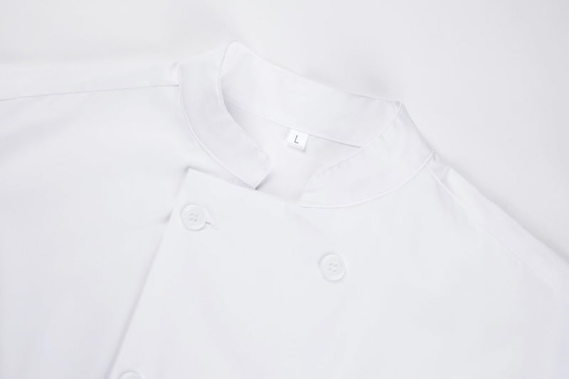 Ousafeve Unisex White Chef Coat for Men Women Long Sleeve (3X-Large, White_Long) - Image 4