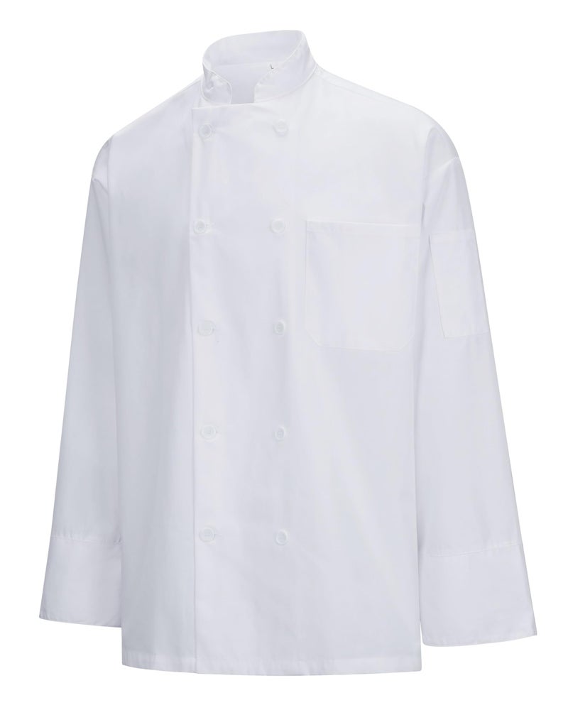 Ousafeve Unisex White Chef Coat for Men Women Long Sleeve (3X-Large, White_Long) - Image 2