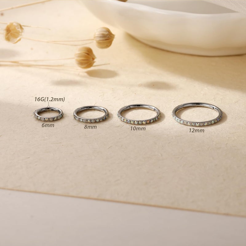 FUNLMO Store 20G 18G 16G 12G Nose Ring Hoop Conch Rook Daith Helix Tragus Piercing Jewelry 316L Surgical Steel Cartilage Earring Conch Hoop Earring Septum Jewelry Belly Lip Ring 5mm to 14mm - Image 3