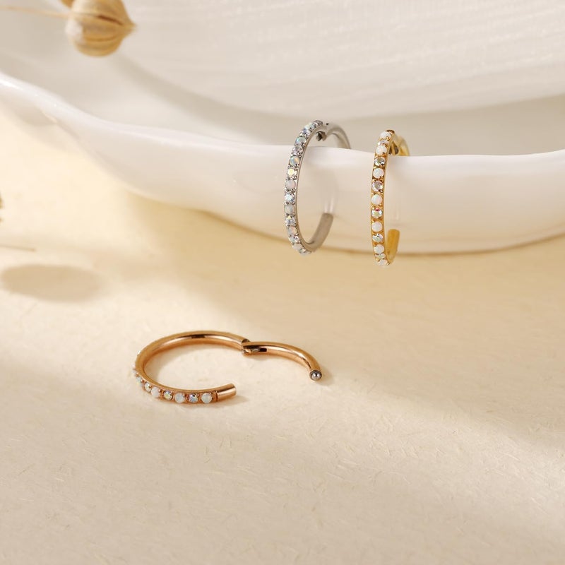 FUNLMO Store 20G 18G 16G 12G Nose Ring Hoop Conch Rook Daith Helix Tragus Piercing Jewelry 316L Surgical Steel Cartilage Earring Conch Hoop Earring Septum Jewelry Belly Lip Ring 5mm to 14mm - Image 4