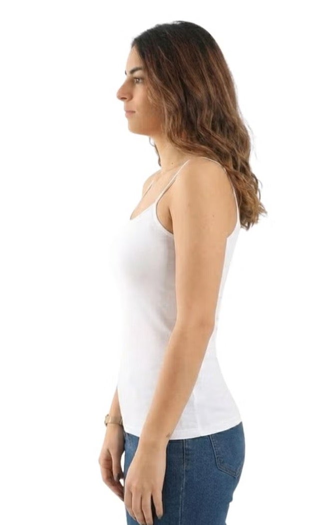 كارما® توب حمالة رفيعة  حريمي لون ابيض - Image 3