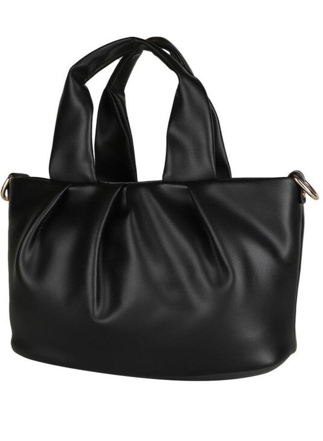 Chic Styles DAISY STAR Premium Damru Sling Bag & Handbag Combo Remova Strap - Stylish, Spacious & Versatile for Every Occasion (Black) - Image 4