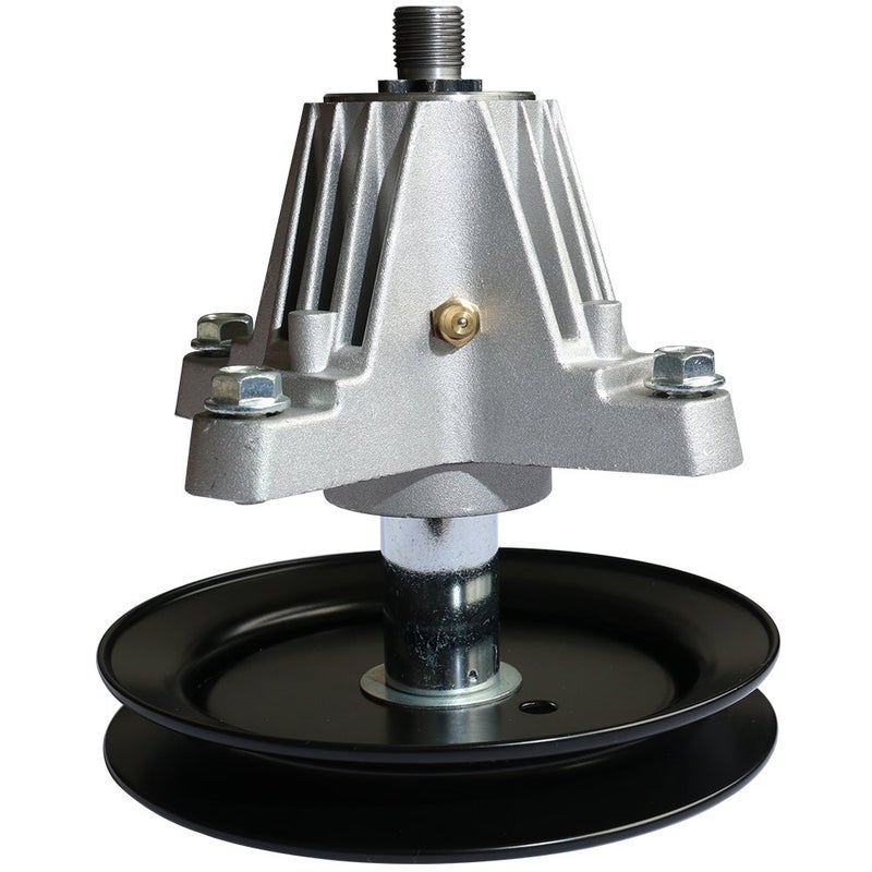 boeray Spindle Assembly for Cub Cadet MTD 918-04822A 918-04822B 618-04822 918-04889 30-8001 14328 82-058 Lawn Mower Deck Fit Most 42in and 30in Mini Riders with Pulley Tapped Bolt Zerk Fitting - Image 4