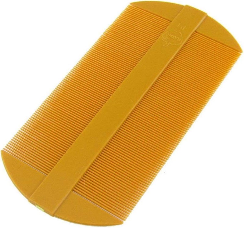 Culer Durable Double Sided Comb Portable Lightweight Lice Eggs Remover Comb Perfect Beard Comb For Long And Short Beards 2pcs Orange - Image 2