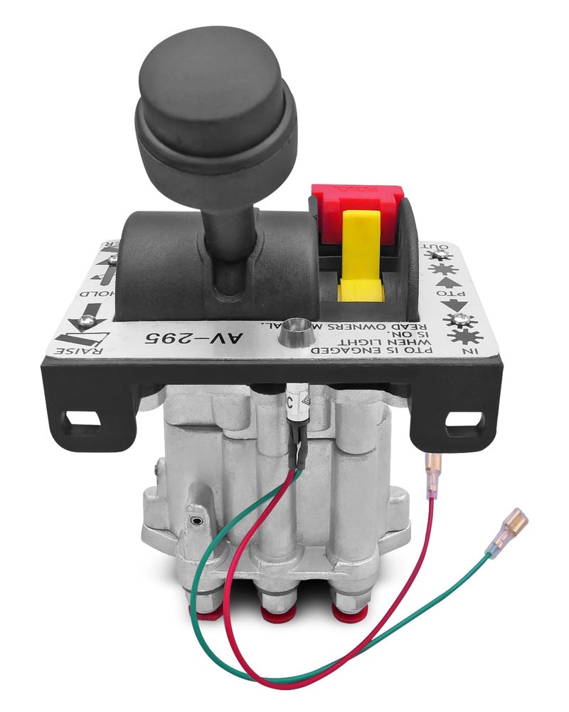 HUQUZN PTO Hoist Air Shift Control Valve Fit for Apsco K90 Series with PTO Switch Brighter Light Push to Connect Fittings Dump Truck Tipper Hydraulic System Replace AV295 329358X - Image 2