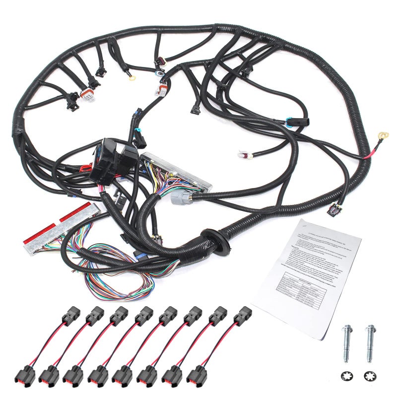Goopool 5.3 Wiring Harness ls Engine Wiring Harness Compatible with 1999-2006 DBC LS1 4.8 5.3 6.0 Vortec Drive by Cable 4L60E, with Wiring Guide Manual - Image 1