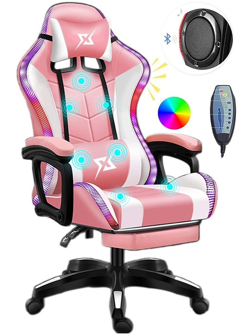 Cool Baby Gaming Chair LED Light Racing Chair,Ergonomic Office Massage Chair  - Image 1