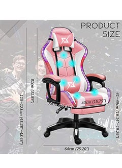 Cool Baby Gaming Chair LED Light Racing Chair,Ergonomic Office Massage Chair  - Image 2