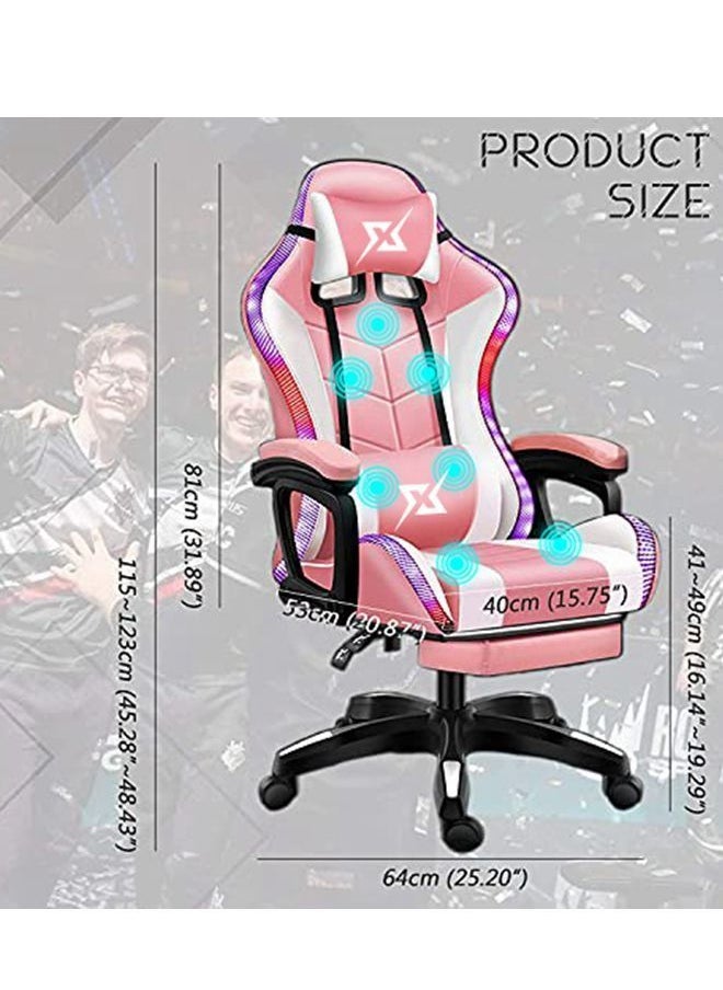 Cool Baby Gaming Chair LED Light Racing Chair,Ergonomic Office Massage Chair  - Image 2