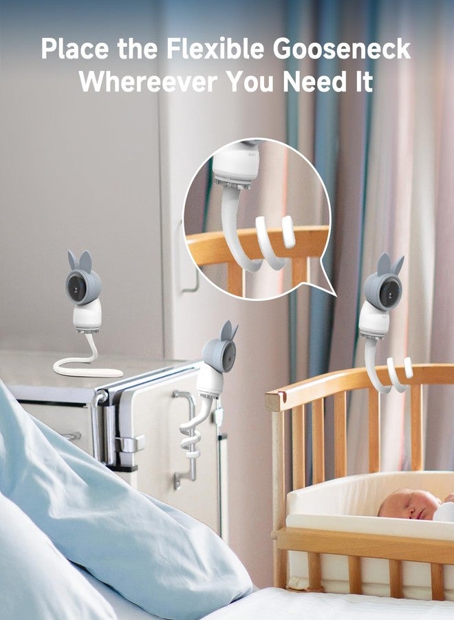 Arenti Baby Monitor Mount, Flexible Baby Camera Holder for AInanny B2 A4 D3 P2Q, Crib Clip Bracket with Adjustable Angle, Easy Installation for Nursery Monitoring - Image 4