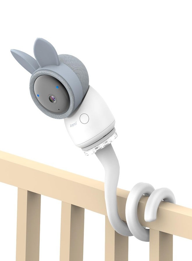 Arenti Baby Monitor Mount, Flexible Baby Camera Holder for AInanny B2 A4 D3 P2Q, Crib Clip Bracket with Adjustable Angle, Easy Installation for Nursery Monitoring - Image 1