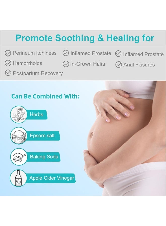 Electric Sitz Bath, Sitz Bath for Hemorrhoids, Sitz Bath for Toilet Seat, Sitz Bath for Postpartum Care, Sits Bath Kit for Women, Automatic Flushing, Foldable, Fits Universal Toilet - Image 3