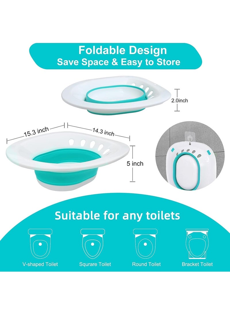 Electric Sitz Bath, Sitz Bath for Hemorrhoids, Sitz Bath for Toilet Seat, Sitz Bath for Postpartum Care, Sits Bath Kit for Women, Automatic Flushing, Foldable, Fits Universal Toilet - Image 5
