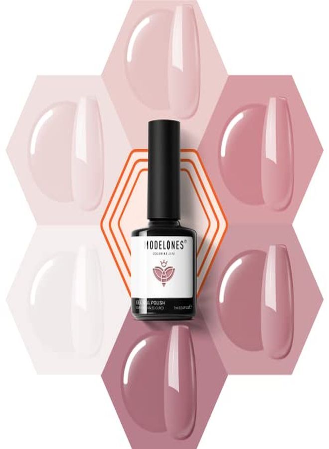 modelones Gel Nail Polish Set- 6 Nude Pink White Pastel Colors Gel Polish Set All Seasons Soak Off Led Gel Nail Starter Kit Popular Nail Art Gel Polish Diy Home Salon Manicure Valentine'S Day Gift Set - Image 1