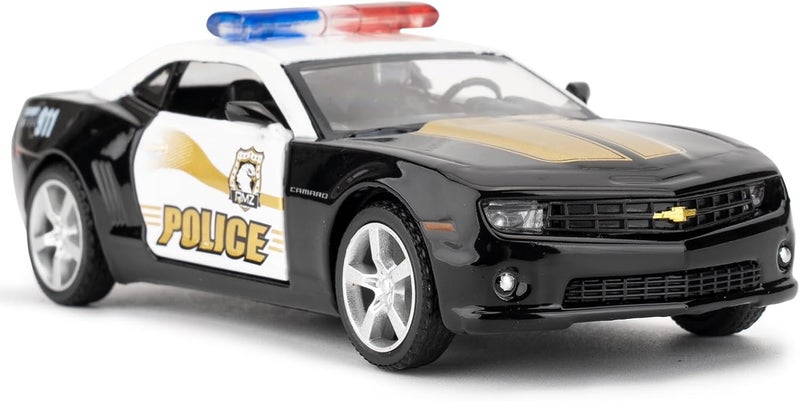 BDTCTK Easy clean surface 1/36 Scale Comaro Police Car Model, Zinc Alloy Die-Cast Pull Back Vehicles Kid Toys for Boy Girl Gift Modern look - Image 1